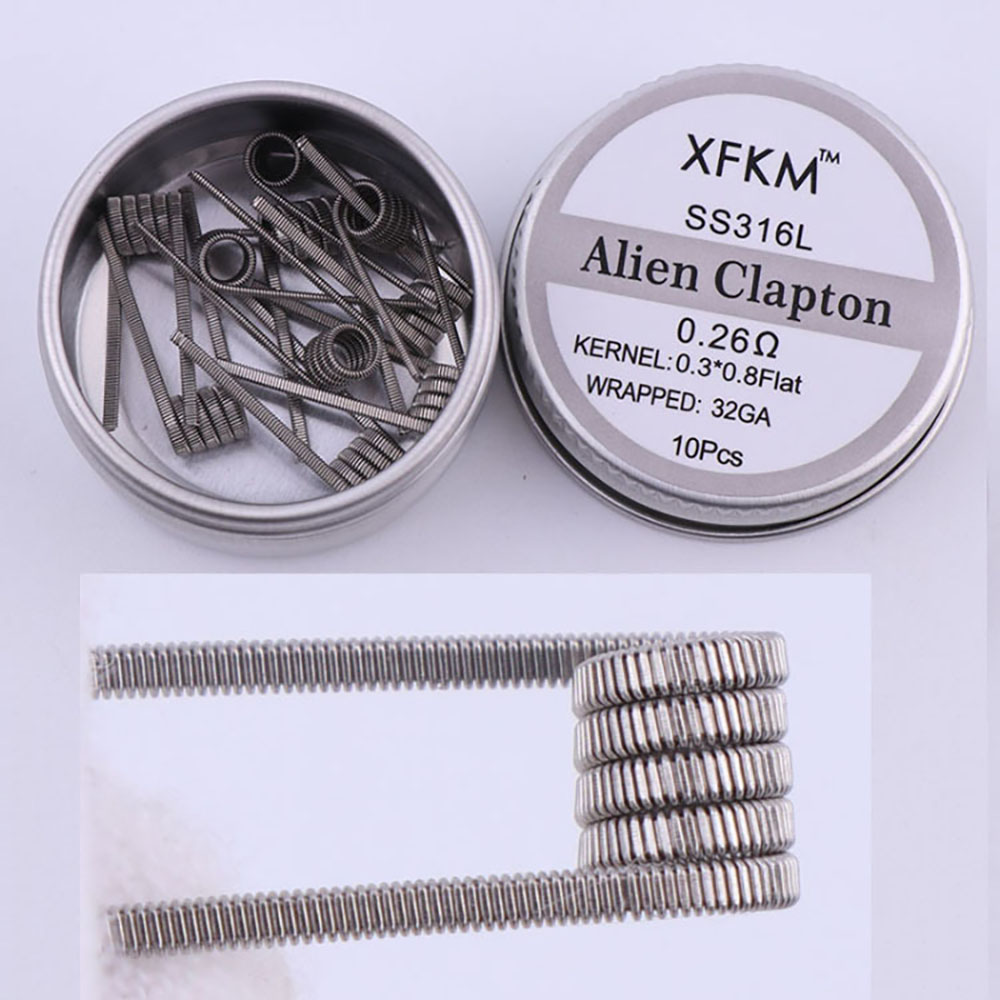 SS316L 10Pcs/Box Prebuilt Coil - đánh giá và giá Clapton Wire Pre Built