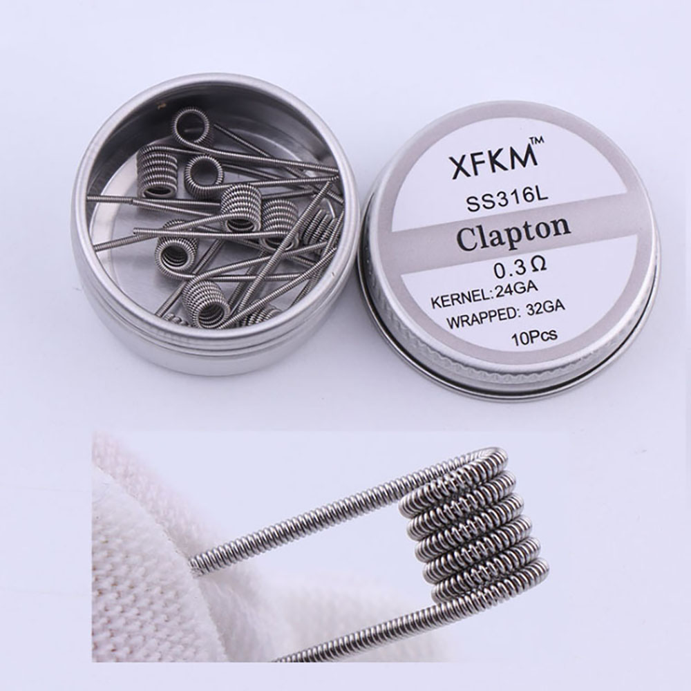 SS316L 10Pcs/Box Prebuilt Coil - đánh giá và giá Clapton Wire Pre Built