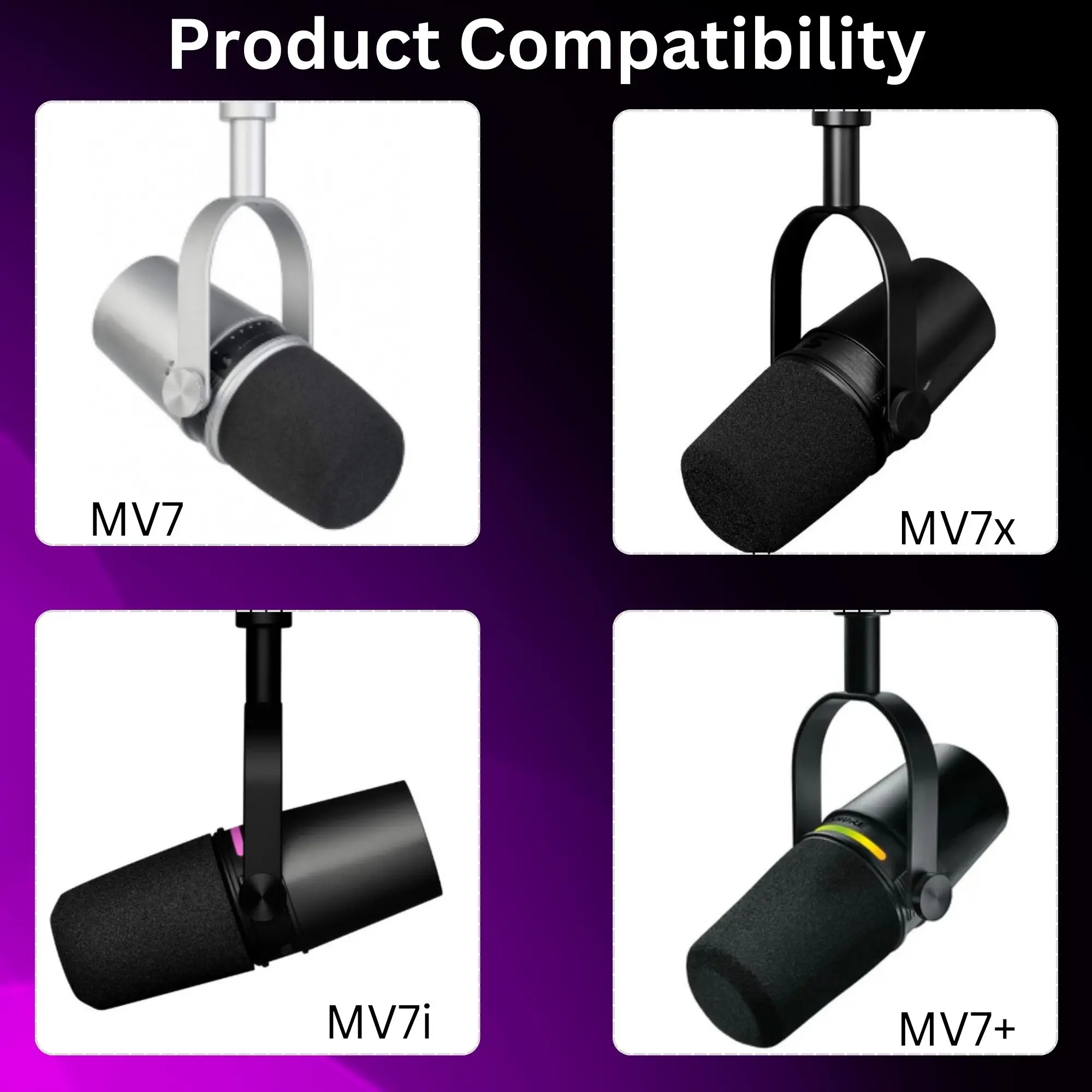 MV7 Foam for Shure MV7, MV7i,  - đánh giá và giá Shure Mic Sm7B