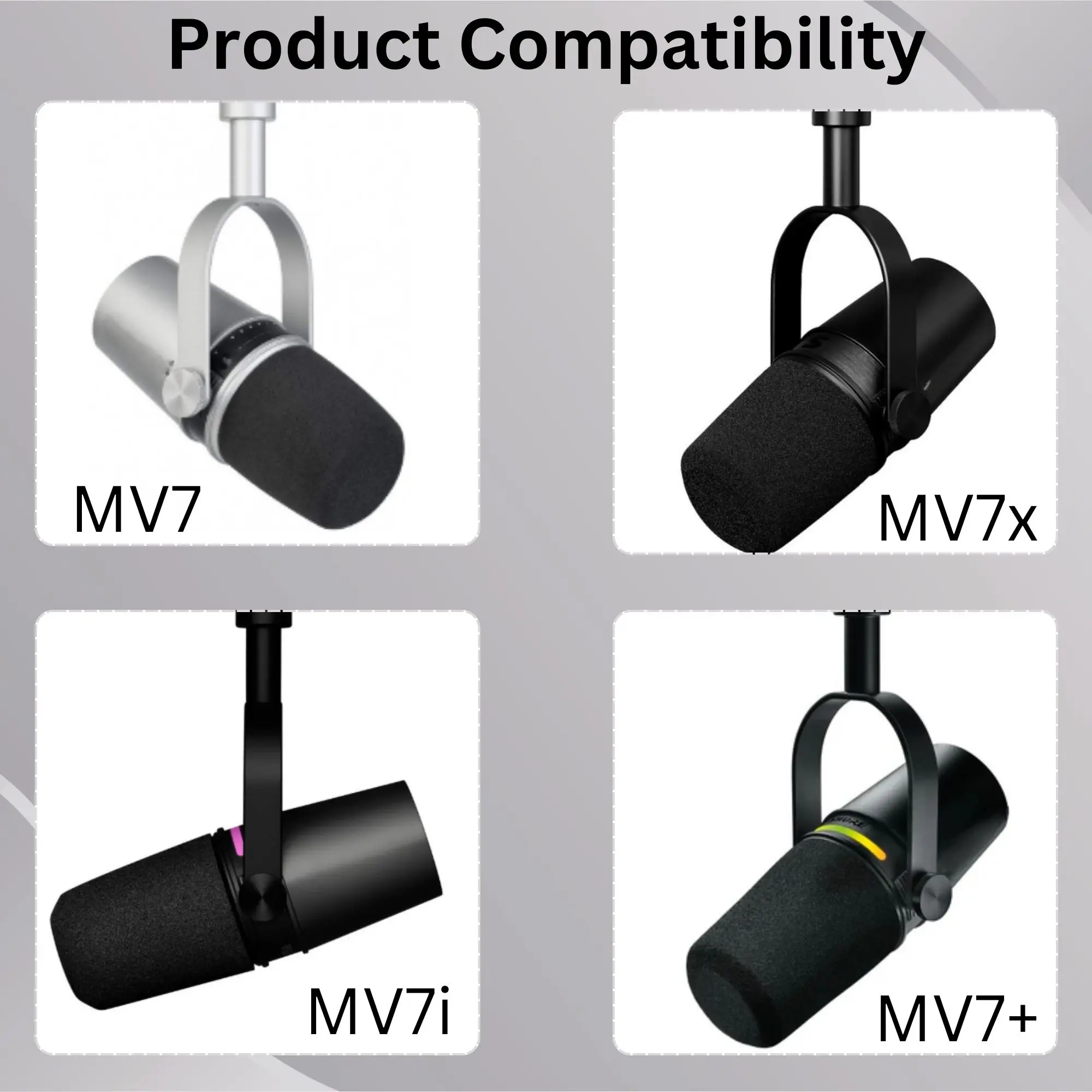 Sparkly MV7 Foam Pop Filter fo - đánh giá và giá Shure Mic Sm7B